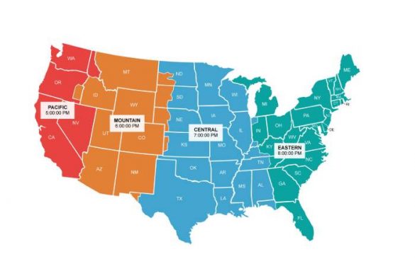 Time Zone Map United States